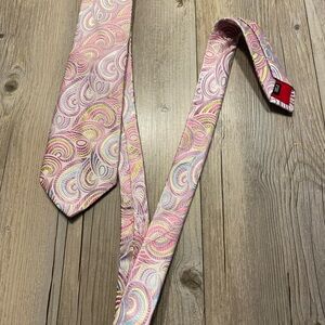 DUCHAMP London Mens Luxury Handmade Tie All Silk Vibrant Swirl